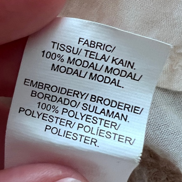 Lucky Brand Floral Embroidered Boho Fairy Peasant Style Billow Sleeves Blouse - Picture 12 of 14